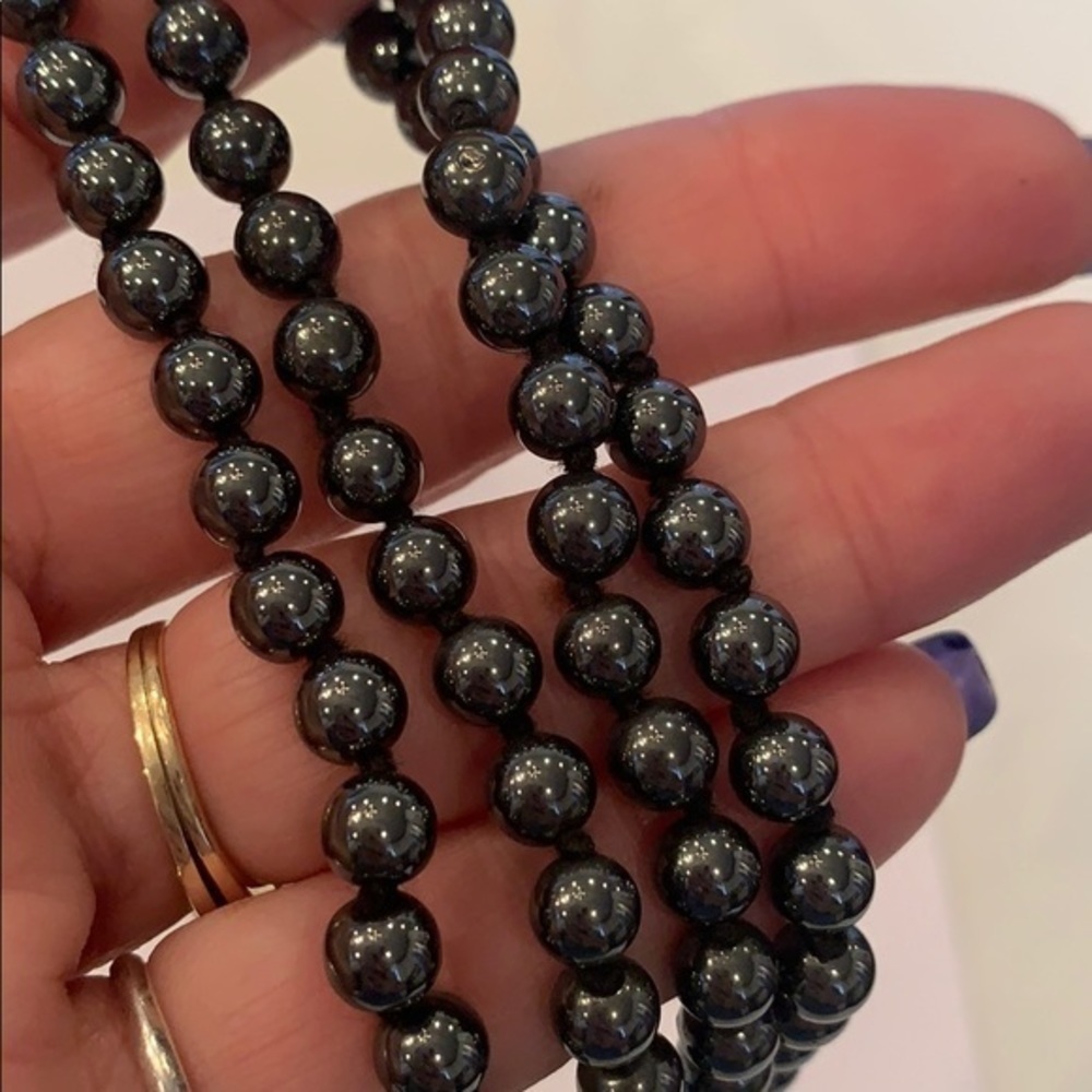 Hematite individual knotted 2 strands quality - Picture 3 of 6
